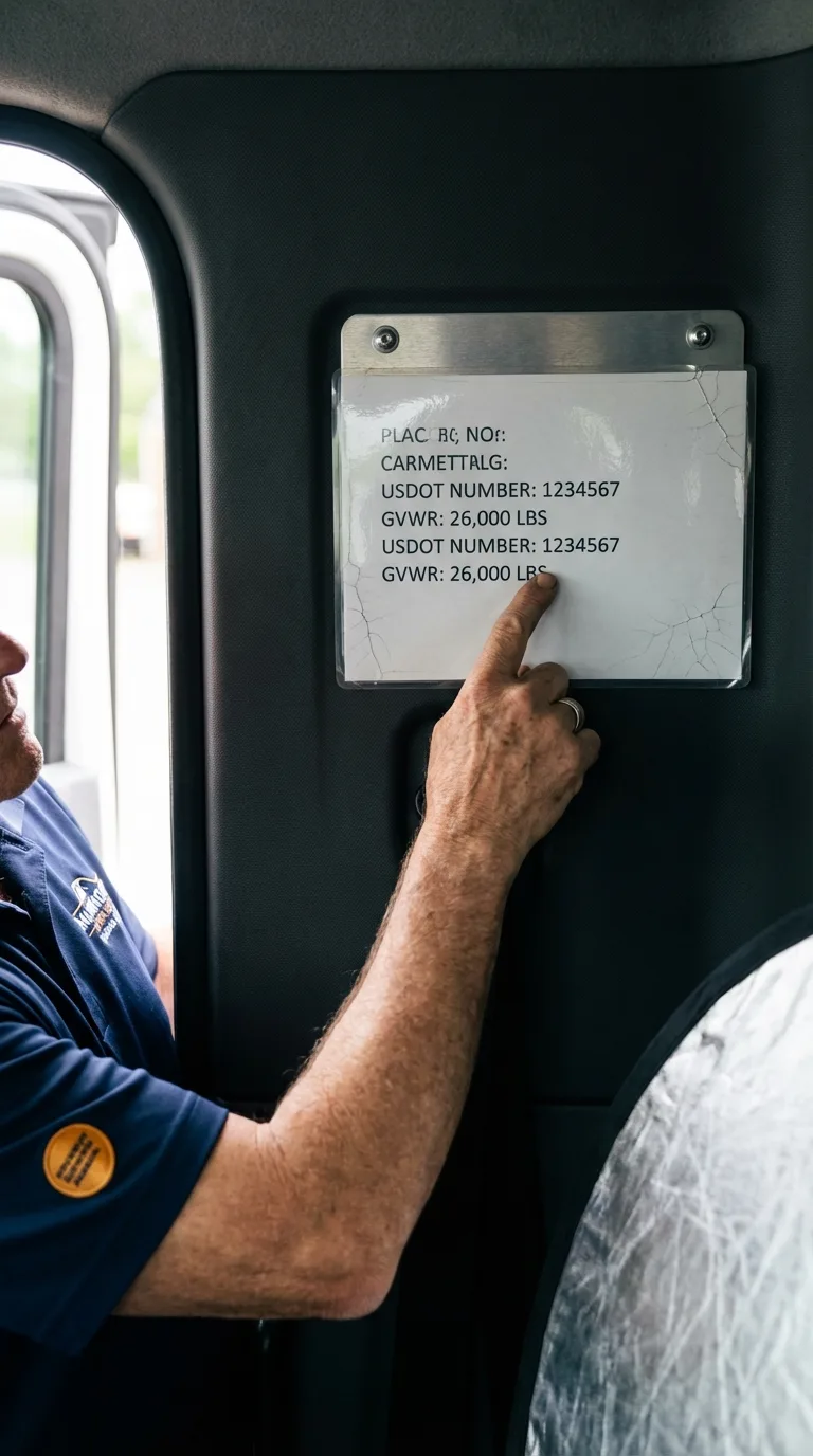USDOT licensing placard verification in Red Lion